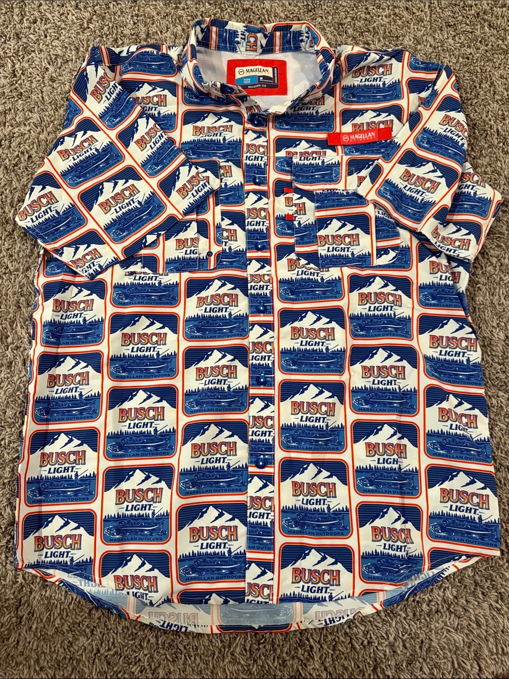 Magellan x Busch Light fishing shirt